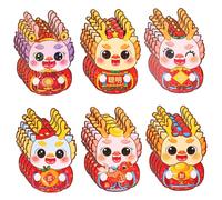 GALPADA 60Pcs Chinese Year Red Packet Envelopes with Auspicious Dragon Patterns Festival Red Envelopes for Spring Festival Traditional Lucky Money Pockets for Lunar Year Celebration