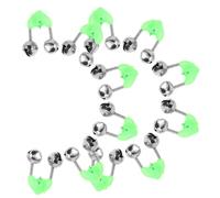 GALPADA 60pcs Fishing Rod Bell Alarm Clips with Dual Ring Bells High Sensitivity Bite Alert Strong Grip Plastic Clips for Night Ice Fishing Accessories