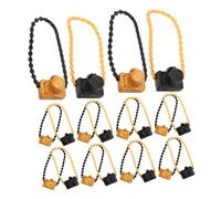 GALPADA 60pcs Miniature Dollhouse Camera Models with Neck Chains Vintage Style Wearable Props for Decorative Crossbody Charms and Doll Accessories for Display and Play