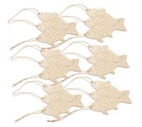 GALPADA 60pcs Unfinished Wooden Fish Cutouts for DIY Crafts Natural Fish Shape Ornaments with Twine Family Friendly Nautical Wall Art Coastal Home Decoration Handicrafts Made Wood