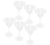 GALPADA 6pcs 120ml Glass Martini Goblet Footed Cocktail Cup for Bar Drinks | Stable Base, Reusable Design, Refined Translucent Appearance, Suitable for Liquor, Dessert Cocktails, Restaurants