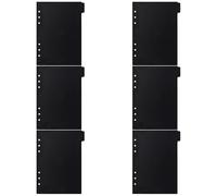 GALPADA 6pcs A5 Black Plastic Binder Dividers for Journals and Books, Quick Reference and Document Separating Tabs, Sturdy Pp Material, for Organising Notebooks and Planners