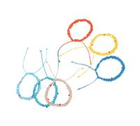 GALPADA 6pcs Adjustable Boho Style Handmade Bracelet Waxed String Beading Thread Women Fashion Accessory