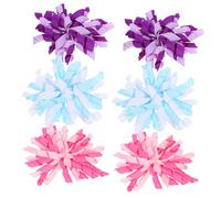 GALPADA 6pcs Alligator Hair Clips for Little Spiral Swivel Design Fabric Material Hairpins for Fine Hair Styling Decorative in White Blue Pink Purple Easy to Use