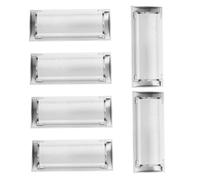 GALPADA 6pcs Aluminum Alloy Recessed Finger Flush Pulls for Sliding Barn Doors and Wardrobes Concealed Door Handles with Minimalist Design Rectangular Hardware for Furniture Cabinets