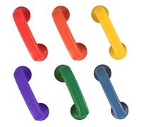 GALPADA 6pcs Assorted Colour Abs Plastic Reading Phones for Speech Therapy and Pretend Play, Lightweight and Washable Toy Microphones for Classroom and Kids Comprehension Activities