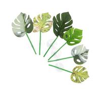 GALPADA 6pcs Betta Fish Leaf Hammock Natural Monstera Plant Bed for Aquarium Decor Artificial Betta Resting Pad for Spawning and Health Improvement in Fish Tanks
