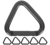 GALPADA 6pcs Black Aluminum Alloy Triangle Carabiner Clips Large Carabiner Clip Mountain Climbing Buckles Heavy Duty Keychain Hooks for Outdoor Camping Hiking