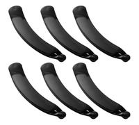 GALPADA 6pcs Black Banana Hair Clips Plastic Stable to Use Good Stability Fashionable Simplicity Design Trendy Hair Accessories for Women Everyday Styling