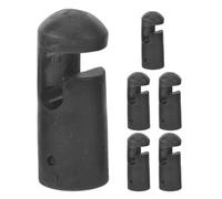 GALPADA 6Pcs Black Trampoline Enclosure Pole Covers Plastic Replacement Caps for Mini Trampoline Poles Protective Sports Accessory