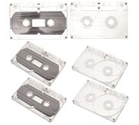 GALPADA 6pcs Blank Cassette Tape Decoration for Vintage DIY Craft Projects and Home Wall Decor Includes Empty Cassette Tapes No Inner