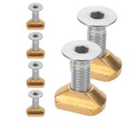 GALPADA 6pcs Brass and Stainless Steel Fin Screws and T-nuts Kit for Paddle Board Fin Mounting, High Strength Connections, Firm Attachment Hardware for Water Sports Equipment, for Surfing