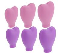 GALPADA 6pcs Brush Covers Makeup Brush Head Cover Silicone Protectors Prolonging Service Life