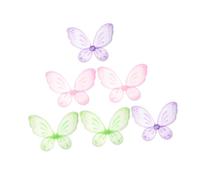 GALPADA 6Pcs Butterfly Wings for Lightweight Fairy Wing Costume Props for Dress Up for Parties Halloween and Cosplay Elegant Design