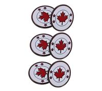 GALPADA 6pcs Canada Flag Brooch Pins Red round Zinc Alloy Lapel Brooch Badge for Scarf Decoration, Girlfriend and Daughter, Canada Day Souvenir