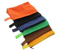GALPADA 6Pcs Canvas Tool Storage Bag with Zipper Closure Durable Utility Pouch for Tools Electronics Makeup and More Multi Color Organizer for Home and Travel