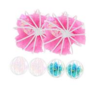 GALPADA 6pcs Cat Crinkle Ball for Indoor Play Sound Interactive Crinkle Paper Balls in Candy Pink Blue Bite-resistant Iron Abs Pet Cat for Stimulating Playtime