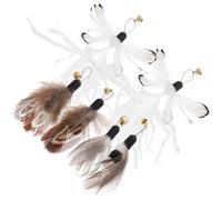 GALPADA 6Pcs Cat Realistic Insect Teaser Replacement Heads for Interactive Play Enhance Exercise Curiosity Indoor Kittens for Cat Owners