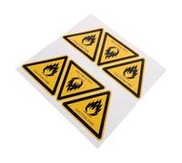 GALPADA 6Pcs Caution Sign Stickers Fire Hazard Triangle Safety Warning Reflective Decals for Industrial Equipment Workplace Safety Reminder