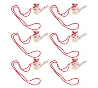GALPADA 6pcs Ceramic Zodiac Whistles Bird Call Water Toy Rabbit Shape for Boys and Girls Party Outdoor Activity Hanging Rope
