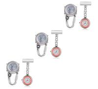 GALPADA 6pcs Digital Nurse Watch Luminous Display Clip Pocket Watch for Outdoor Activities Like Climbing Doctor Carabiner