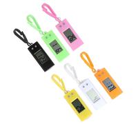 GALPADA 6pcs Digital Pocket Watches Keyring with Dial Plastic Small Keychain Watch for Students, Suitable for Belt Loop or Backpack Attachment Random Color