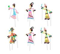 GALPADA 6pcs Diy Shadow Puppetry Kit Hand Puppets for Boy Girl Educational Toy Puppet Show Theatre Materials Safe Toys Random Style