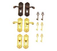 GALPADA 6Pcs Dollhouse Hardware Accessories Dollhouse Door Handles with Timeless Design for Realistic Play and Decoration