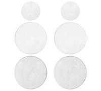 GALPADA 6pcs Double Convex Glass Lens Optical Lens 50mm Diameter Polished Glass with Ground Edges Demonstrating Optical Principles for Classroom Demonstrations and Scientific Experiments