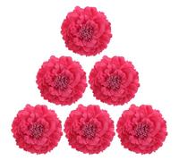 GALPADA 6pcs Fabric Artificial Peony Flower Hairpins, 4 Inch Large Peony Hair Clips with Metal and Cloth Material, Securely Clips into Place, Suitable for Hat Decoration and Beach Hair