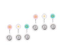 GALPADA 6pcs Fashion Nurse Fob Watch for Women Portable Watch Face Silicone Cover for Doctors Medical Staff
