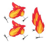 GALPADA 6pcs Flame-shaped Hair Clips for Women, Lightweight Felt and Iron Material with Nonslip Grip, for Photos and Daily Wear, Unique and Playful Hair Accessories
