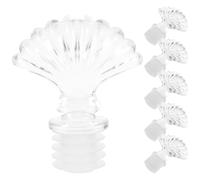 GALPADA 6pcs Glass Bottle Caps Aroma Dispenser Plugs with Rubber Seals, Multi-Functional Vintage Style, Special Shape for Vanity Table and Birthday