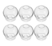 GALPADA 6pcs Glass Vacuum Cupping Cups Set for Chinese Massage Therapy, Easy to Use and Thickened Glass Material, Suitable for Home Use to Promote and Body Relaxation