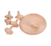 GALPADA 6pcs Handmade Wooden Spinning Tops DIY Craft for Educational Indoor Game Enhancing Logical Thinking and Parent Interaction