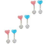 GALPADA 6pcs Heart-Shaped Hanging Watch Fob Watch for Women Practical and Stylish