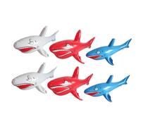 GALPADA 6Pcs Inflatable Shark for PVC Floating Pool Swim Skin-friendly Material Interactive Birthday Party Decoration Educational Summer Water Play