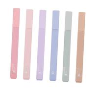 GALPADA 6Pcs Large Highlighter Marker Set Soft Tip Fluorescent Pens for Office School Easy Pull Caps for Daily Use Sharing Compact Lightweight Design Random Color