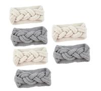 GALPADA 6pcs Luxurious Mohair Women Headband Knitted Hat Crocheted Design Cozy Warm Earmuffs for Cold Climate