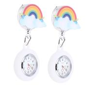 GALPADA 6pcs Medical Nurse Watch Pocket Clip-Style Luminous Hands Cover Dial Women Digital Watch