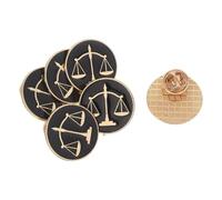 GALPADA 6pcs Metal Libra Scale Brooch Set Lightweight and Stylish Lapel Pins for Men and Women, for Professional Use on Shirts and Suits, Elegant and Versatile Accessory to Celebrate