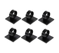 GALPADA 6pcs Microphone Clip Mount Holder Mic Adhesive Mount Clip for Desk Use Black Square Microphone Holder