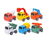 GALPADA 6PCS Mini Pull Back Car for Cartoon Educational Vehicles Enhances Hand-eye Coordination and Cognitive Skills Random Colors Suitable for Boys and Play