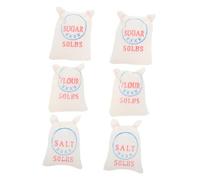 GALPADA 6pcs Miniature Flour Salt Sugar Bags Dollhouse Ornaments Scale Baking Scene Accessories for Kitchen Decoration Photography Props