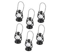 GALPADA 6Pcs Miniature Kerosene Lamp Decor for Dollhouses Vintage Micro Landscape Accessories Detailed Tiny House Kit Creative Tabletop Decorations and Realistic Design