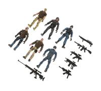GALPADA 6pcs Movable Joint Soldier Action Figures Realistic Army and Police Men Toys for Boys and Girls Flexible Joints for Dynamic Posing for Collecting and Play