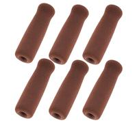 GALPADA 6pcs Non-slip Sponge Crutch Handle Caps for Elderly Mobility Supply, Comfortable Grip with High Elasticity for Walking Sticks and Walkers, Brown Crutches Accessories for Seniors