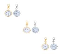GALPADA 6pcs Nurse Watch Fob Vintage Style Pocket Watch Key Chain Elegant Pendant