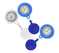 GALPADA 6pcs Nurse Watch Portable Silicone Doctor Hanging Pocket Watch Round Design Stretchable for Nurses Shift Work Assorted Style