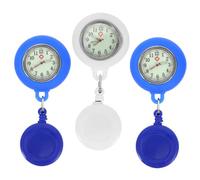 GALPADA 6pcs Nurse's Watch Stretchable Silicone Pocket Watch for Women Doctor Accessory Round Assorted Style